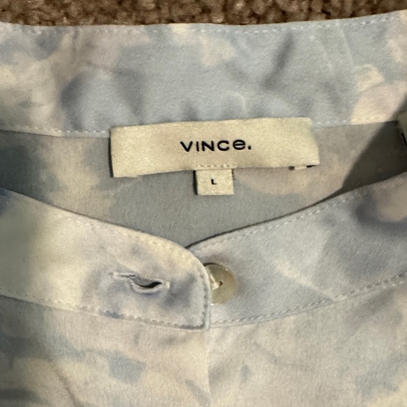 Vince Women's Light Blue Floral Blouse - Picture 2 of 3